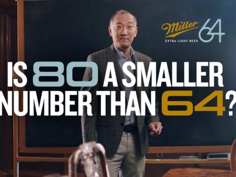 Molson Coors enlists mathematician to poke fun at Anheuser-Busch InBev in Miller64 TV ad – video