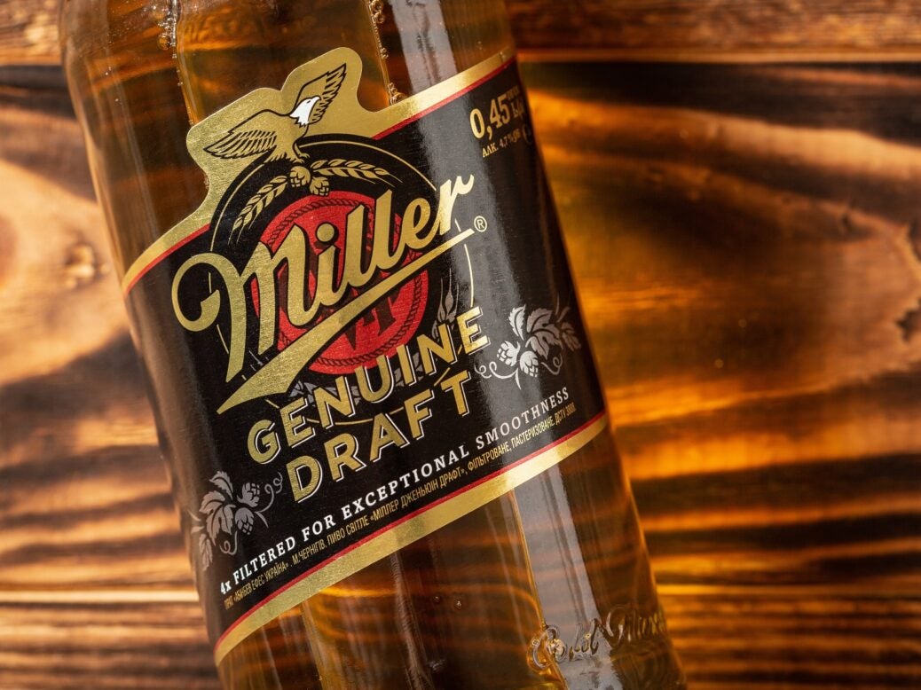 Bottle of Miller Genuine Draft