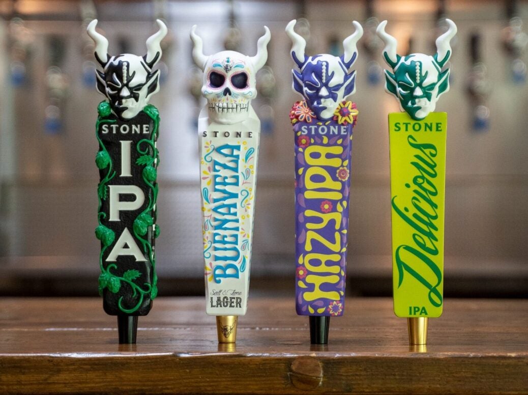 Stone Brewing tap handles