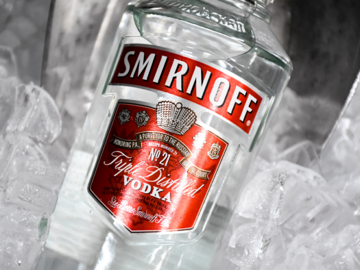 A Bottle of Diageo's Smirnoff Vodka
