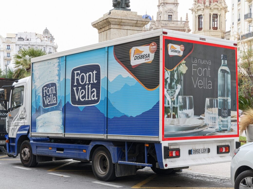 Font Vella-branded delivery truck