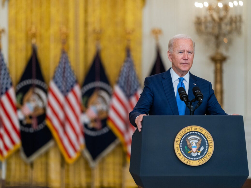 President Joe Biden delivers remarks on the economy, Thursday, 16 September, 2021, in the East Room of the White House. (Official White House Photo by Cameron Smith)