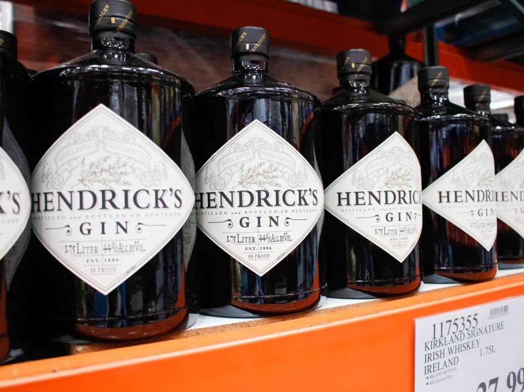 Hendrick's gin, a William Grant & Sons brand, on sale in Los Angeles, 1 July 2020