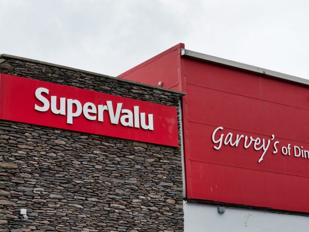 Sign at SuperValu grocery store in Ireland, 8 July 2021