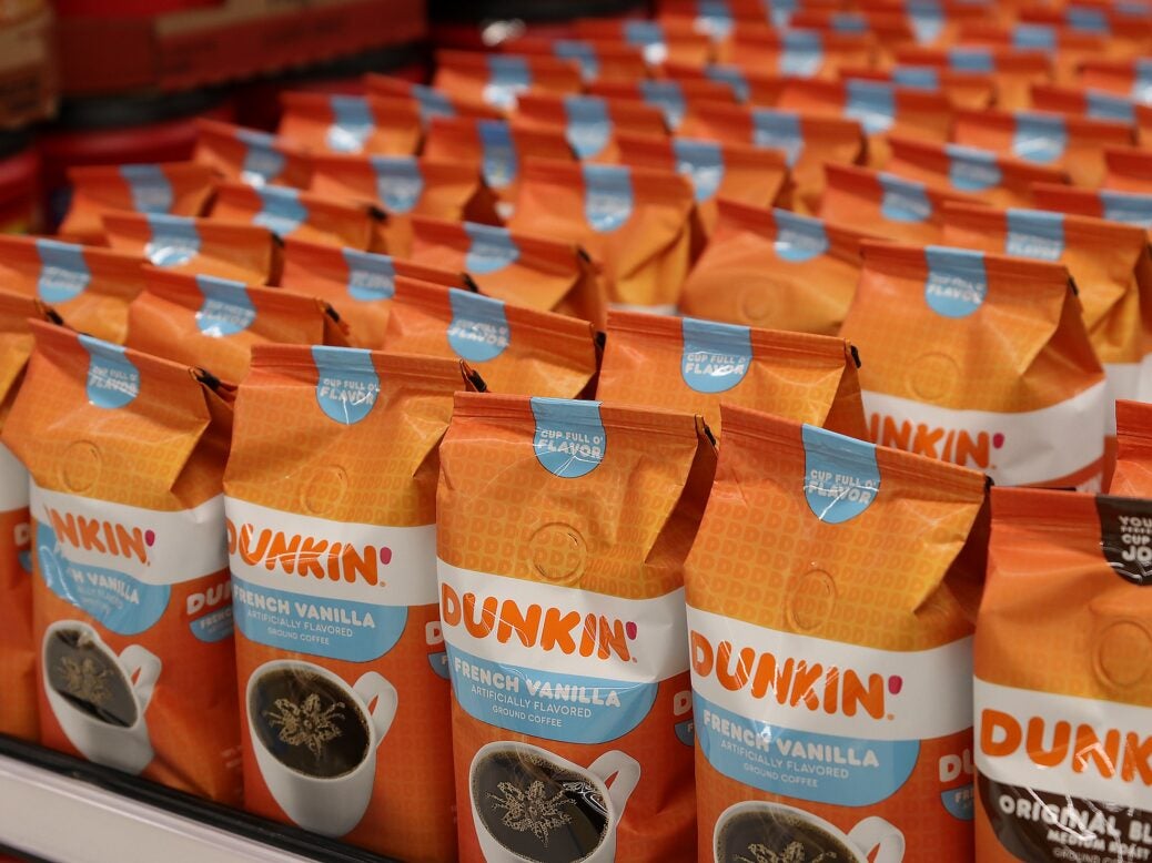 Dunkin' ground coffee, for which J.M. Smucker holds the licence
