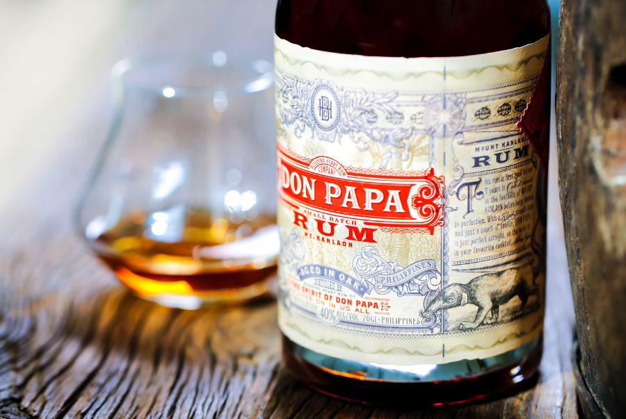 A bottle of Don Papa rum