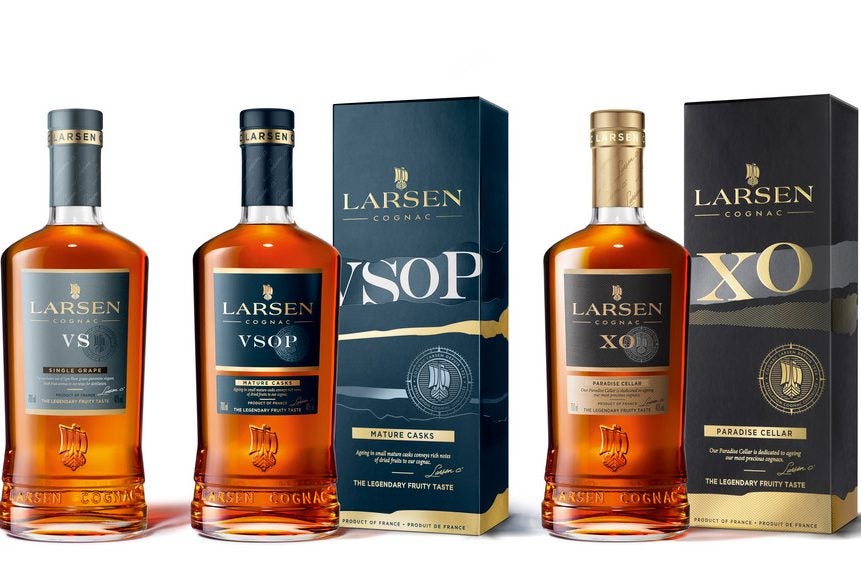 Bottles of Larsen Cognac