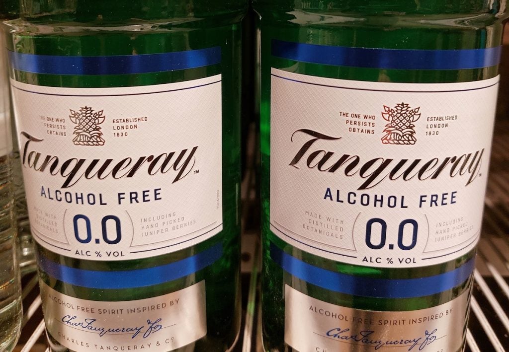 Tanqueray 0.0 alcohol-free on sale in Erfurt, Germany, 4 February 2023