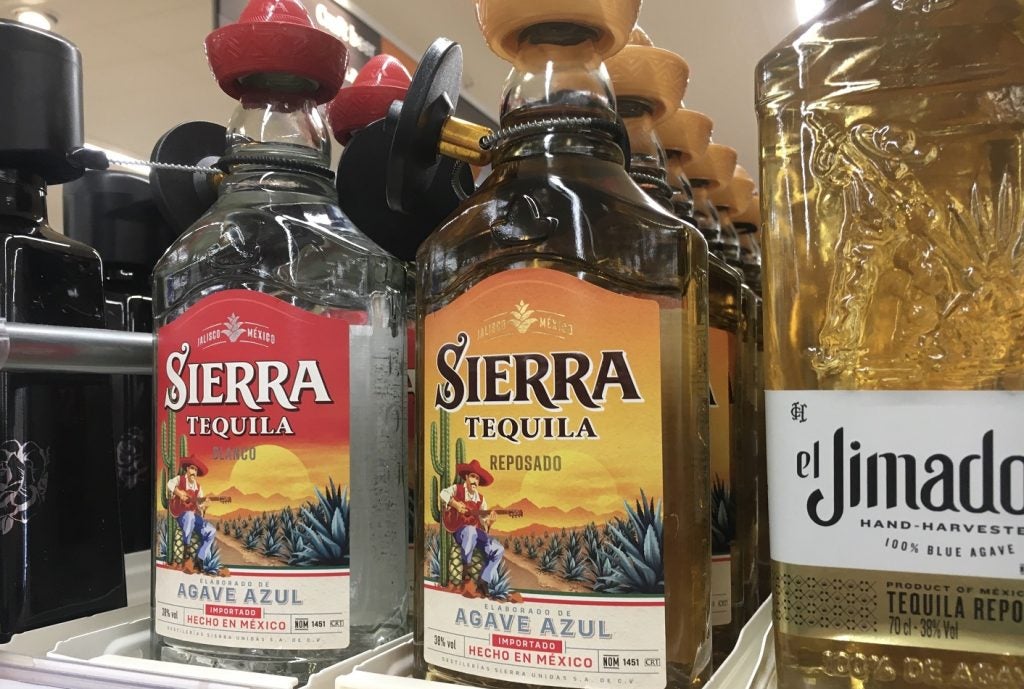 Sierra Tequila on sale in Sainsbury’s, Eltham, London, United Kingdom, 9 March 2024
