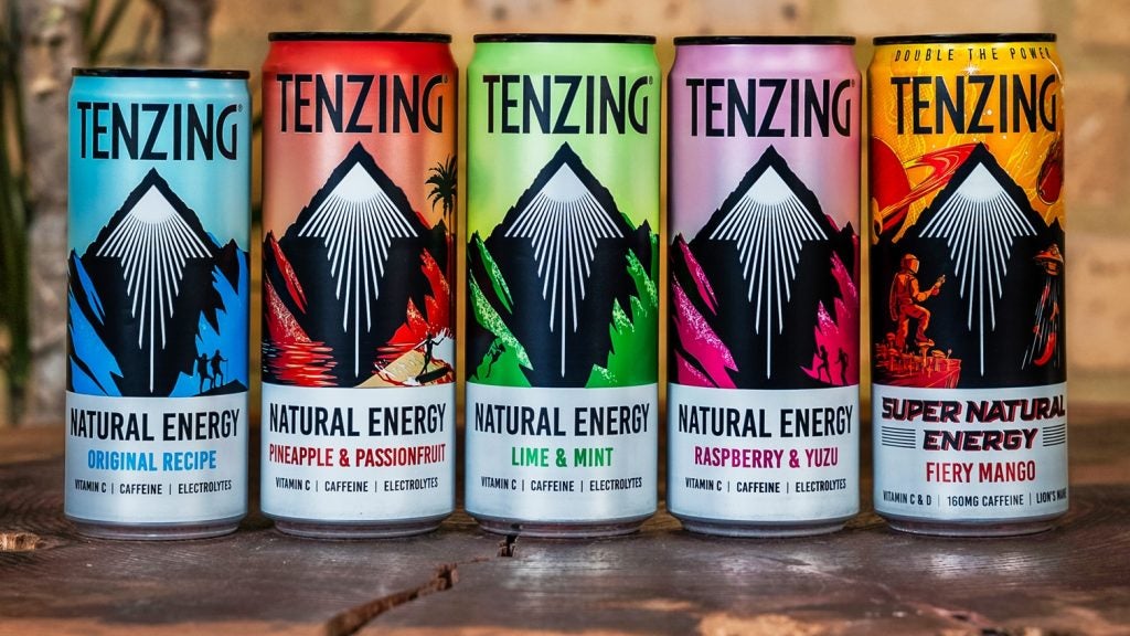Range of Tenzing energy drinks