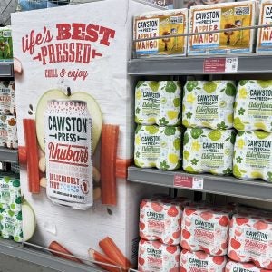 Cawston Press product display in Waitrose