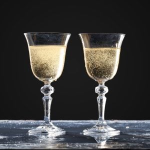 two glasses of sparkling wine