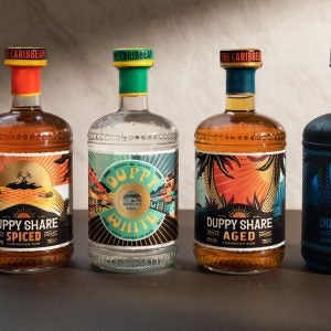 Range of Duppy Share bottled rums.