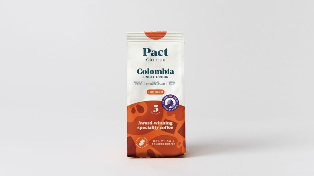 A pack of coffee from Pact Coffee